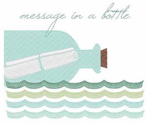 Picture of Message in a Bottle Machine Embroidery Design