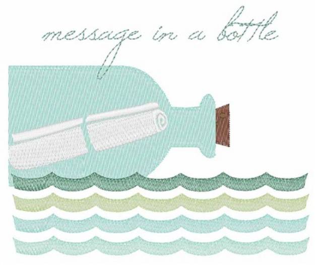 Picture of Message in a Bottle Machine Embroidery Design