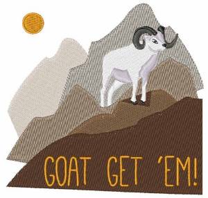 Picture of Goat Get Em Machine Embroidery Design