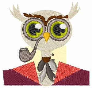 Picture of Gentleman Owl Machine Embroidery Design