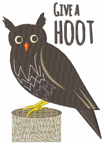 Give a Hoot Machine Embroidery Design