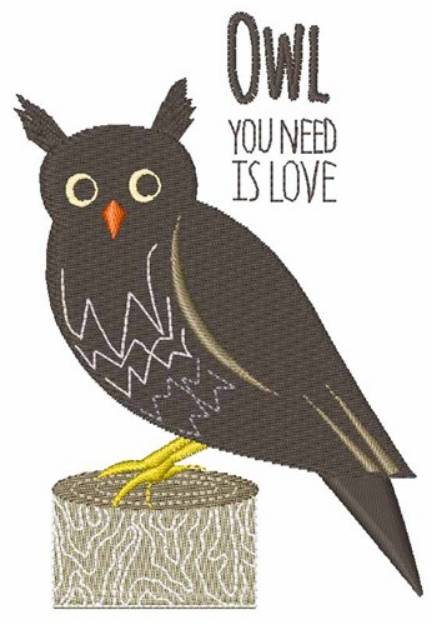 Picture of Owl Love Machine Embroidery Design