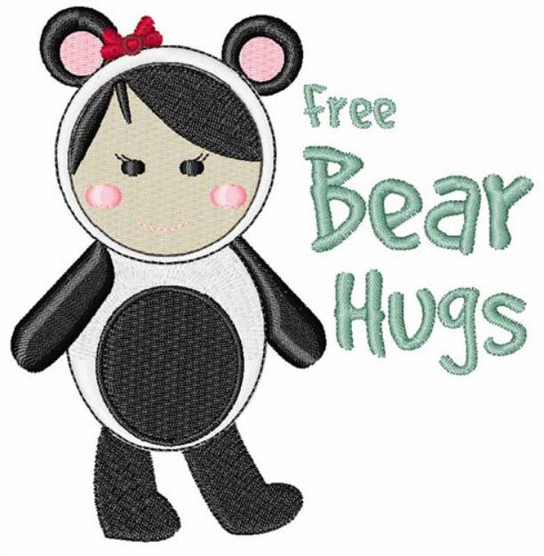 Picture of Free Bear Hugs Machine Embroidery Design