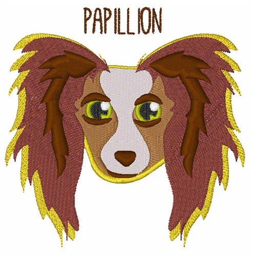Papillion Head Machine Embroidery Design