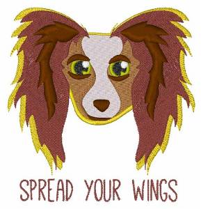Picture of Dog Wings Machine Embroidery Design