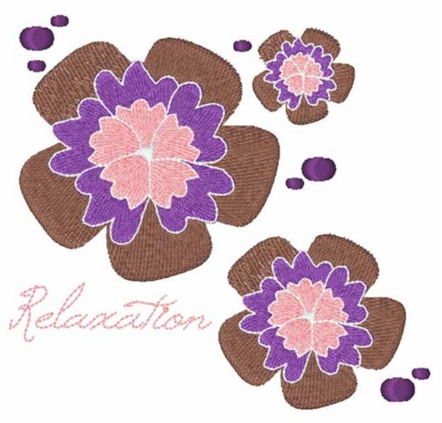 Picture of Relaxation Flowers Machine Embroidery Design