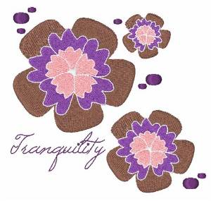 Picture of Tranquility Flowers Machine Embroidery Design