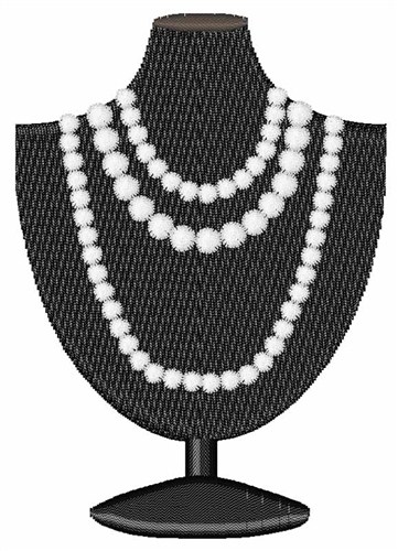 Pearl Necklace Machine Embroidery Design