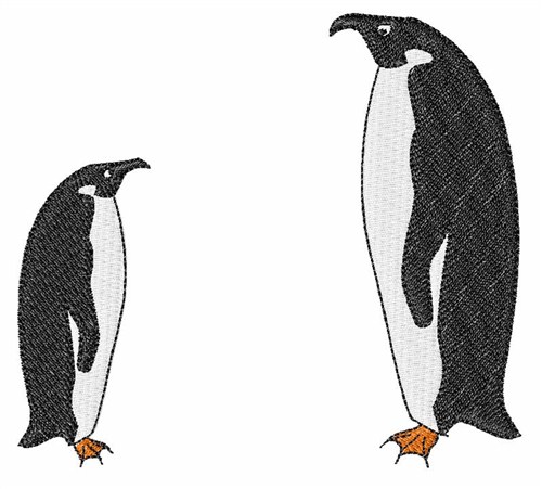 Penguin Birds Machine Embroidery Design