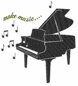 Picture of Make Music Machine Embroidery Design