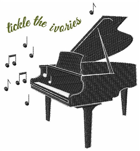 Tickle the Ivories Machine Embroidery Design