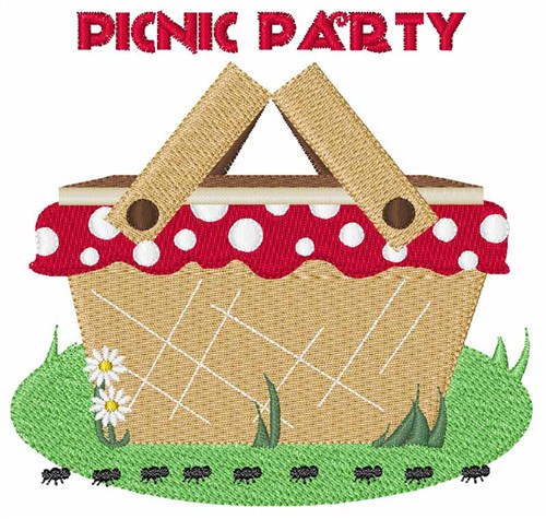 Picnic Party Machine Embroidery Design