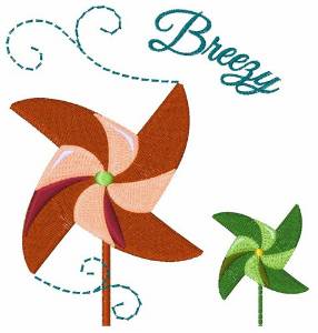 Picture of Breezy Pinwheel Machine Embroidery Design
