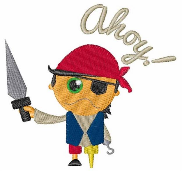 Picture of Ahoy Pirate Machine Embroidery Design