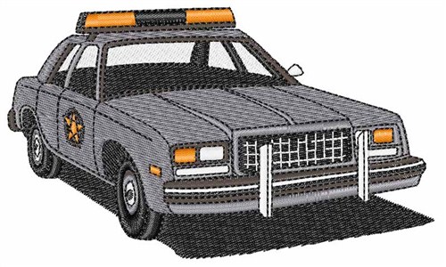 Cop Car Machine Embroidery Design