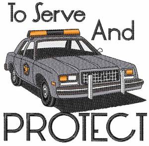 Picture of Serve and Protect Machine Embroidery Design