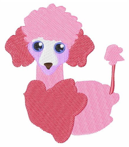 Pink Poodle Machine Embroidery Design