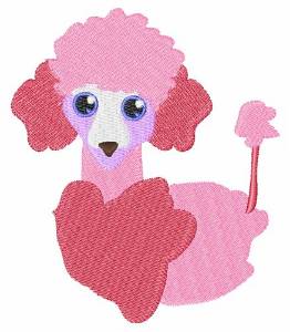 Picture of Pink Poodle Machine Embroidery Design