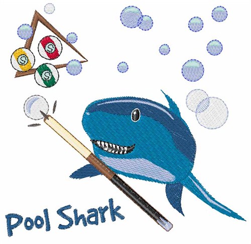 Pool Shark Machine Embroidery Design