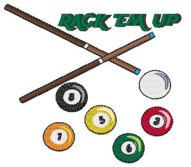 Picture of Rack Em Up Machine Embroidery Design