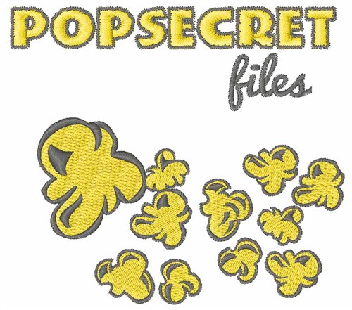 Popsecret Files Machine Embroidery Design