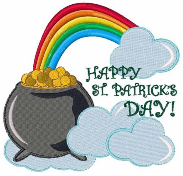 Picture of St. Patricks Rainbow Machine Embroidery Design