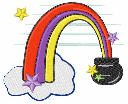 Rainbow Treasure Machine Embroidery Design