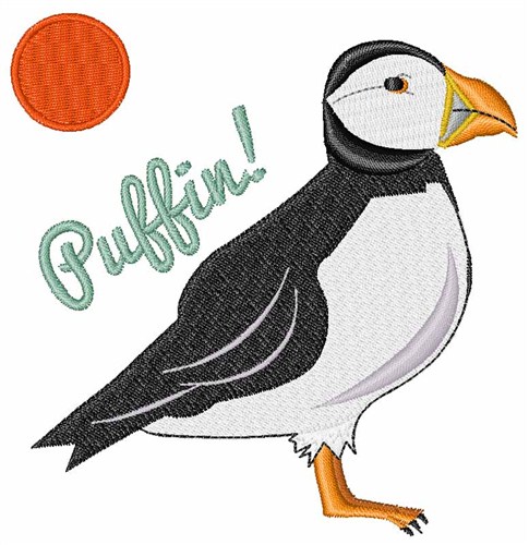 Puffin! Bird Machine Embroidery Design