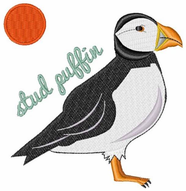 Picture of Stud Puffin Machine Embroidery Design