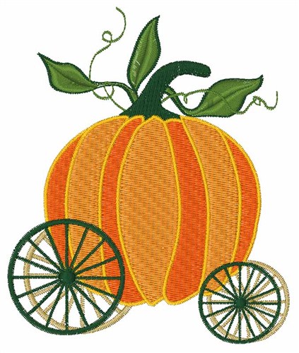 Pumpkin Carriage Machine Embroidery Design