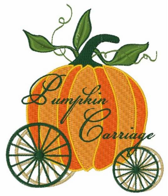 Picture of Pumpkin Carriage Machine Embroidery Design