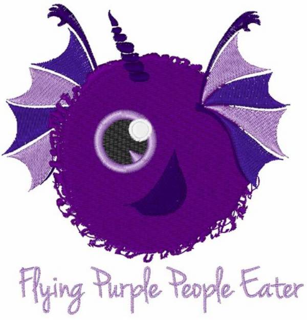 Picture of Flying Purple People Eater Machine Embroidery Design