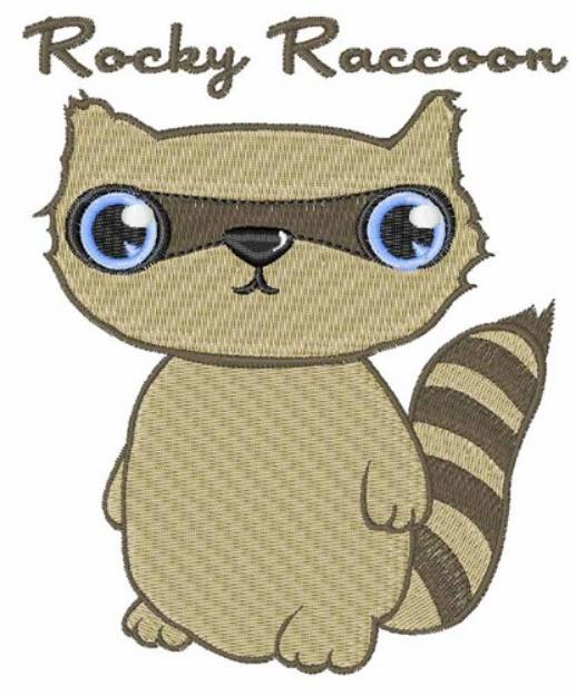 Picture of Rocky Raccoon Machine Embroidery Design