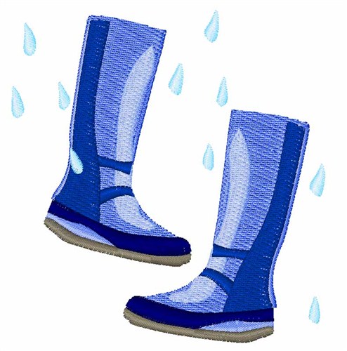 Galoshes Shoes Machine Embroidery Design