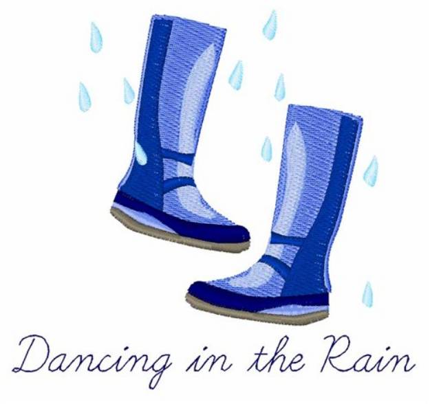 Picture of Dancing in the Rain Machine Embroidery Design