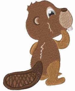 Picture of Beaver Animal Machine Embroidery Design