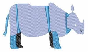 Picture of Rhino Animal Machine Embroidery Design