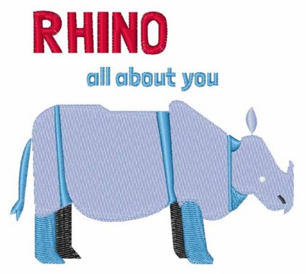 Picture of Rhino All Machine Embroidery Design