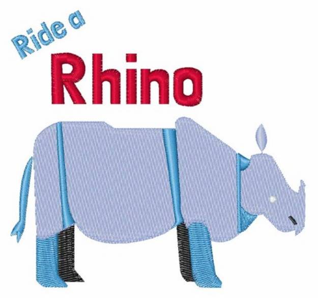 Picture of Ride a Rhino Machine Embroidery Design