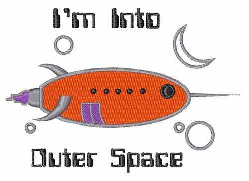 Space Ship Machine Embroidery Design