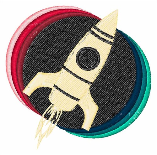 Space Ship Machine Embroidery Design