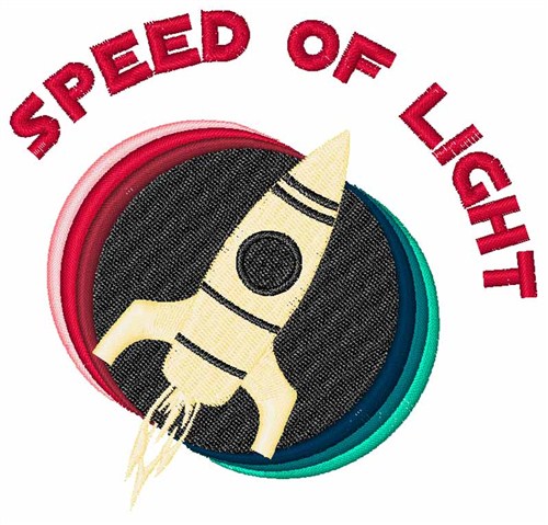 Speed of Light Machine Embroidery Design