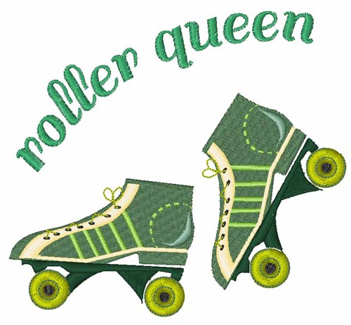 Roller Queen Machine Embroidery Design