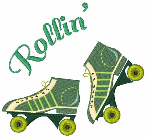 Rollin Skates Machine Embroidery Design