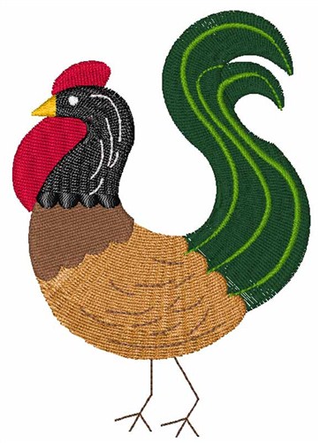 Rooster Bird Machine Embroidery Design