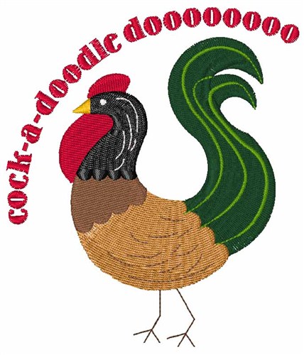Cock-a-doodle Do Machine Embroidery Design