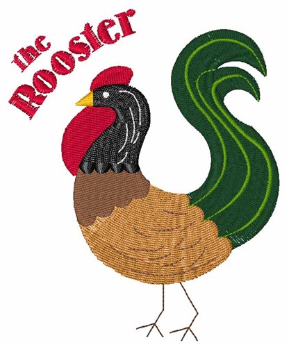 The Rooster Machine Embroidery Design