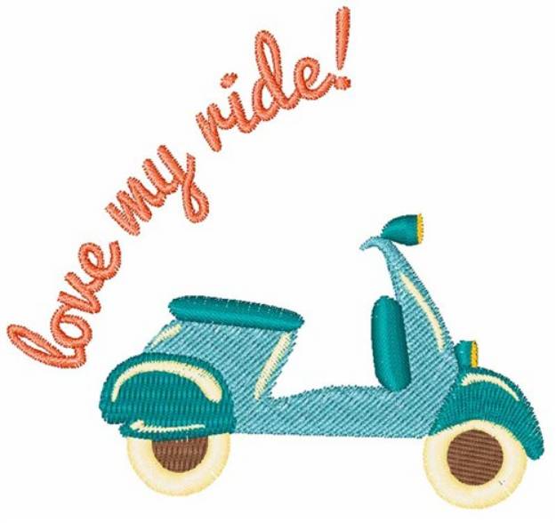 Picture of Scooter Ride Machine Embroidery Design