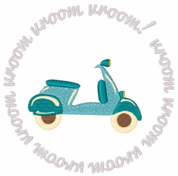 Picture of Scooter Vroom Machine Embroidery Design
