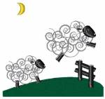 Picture of Jumping Sheep Machine Embroidery Design
